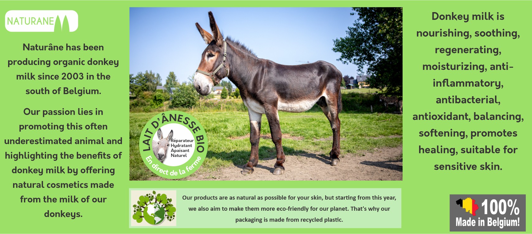 Beauty products with donkey milk